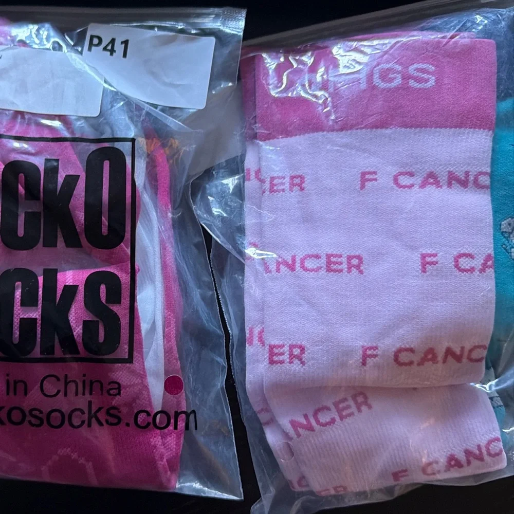 NWOT FIGS Compression Socks - Pink - F Cancer - We’ve Got You - Medium - Picture 2 of 2